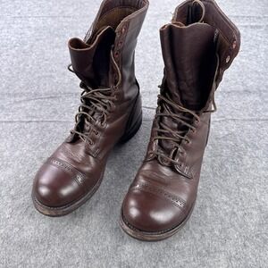 Corcoran Combat Boots Mens Size 10 Brown Leather Combat Jump Military Made USA